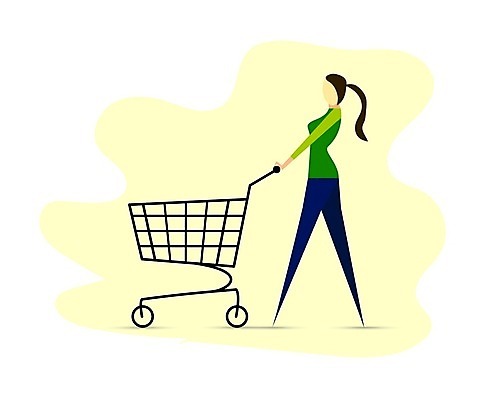 EPS 해외이미지 라이프스타일 실루엣 패턴 일러스트 사람 그래픽 쇼핑 컬러풀 세일 상점 카트 공백 플랫 상품 그림 레이아웃 심플 롤 슈퍼마켓 원자재 해외202105 해외일러스트 컬러 무늬 촬영기법 생활 파일형식 벡터