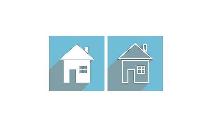 EPS 해외이미지 하늘색 일러스트 주택 사람없음 심볼 집모양 해외202105 해외일러스트 모양 건물 파란색 파일형식 벡터