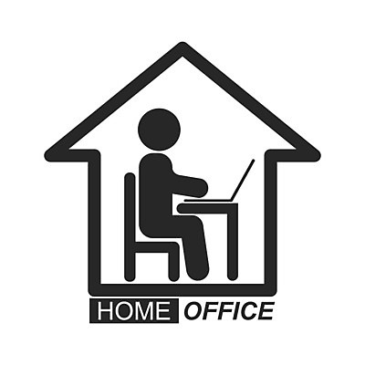 EPS 해외이미지 일러스트 주택 사람모양 사람없음 검은색 업무 심볼 재택근무 집모양 해외202105 해외일러스트 모양 컬러 비즈니스 건물 작업 파일형식 벡터