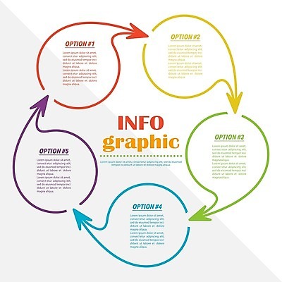 EPS 해외이미지 디자인 화살표 일러스트 비즈니스 사람없음 숫자 인포그래픽 원형 연결 해외202105 해외일러스트 도형 문자 파일형식 벡터