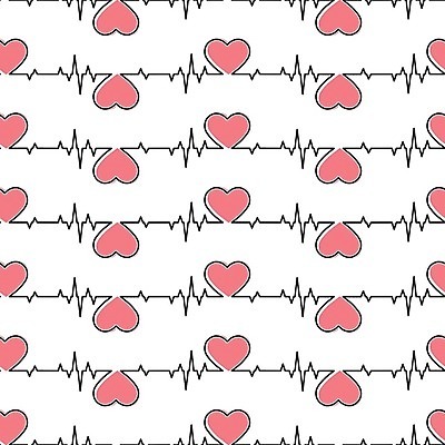 EPS 해외이미지 디자인 분홍색 백그라운드 패턴 일러스트 사람없음 패턴백그라운드 하트 바이탈사인 해외202105 해외일러스트 모양 컬러 무늬 파일형식 벡터