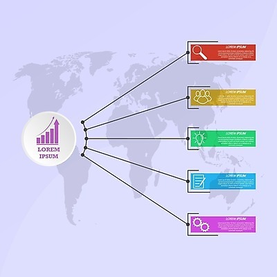 EPS 해외이미지 디자인 세계지도 일러스트 비즈니스 전구 돋보기 그래프 사람모양 사람없음 인포그래픽 정보 기록 연결 톱니바퀴 문서 상승 전구모양 해외202105 해외일러스트 모양 컨셉 지도 세계 파일형식 벡터