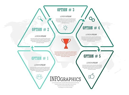 EPS 해외이미지 디자인 일러스트 비즈니스 돋보기 사람모양 사람없음 초록색 인포그래픽 정보 최고 트로피 톱니바퀴 손모양 육각형 전구모양 해외202105 해외일러스트 모양 도형 컬러 전구 상_우승 파일형식 벡터 손_신체부위