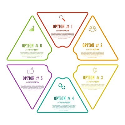 EPS 해외이미지 일러스트 비즈니스 전구 돋보기 그래프 사람모양 사람없음 그래픽 자료 인포그래픽 삼각형 계획 톱니바퀴 손모양 육각형 따봉 단계 순서 해외202105 해외일러스트 모양 도형 컨셉 최고 파일형식 벡터 손_신체부위