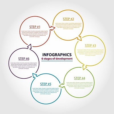EPS 해외이미지 화살표 일러스트 비즈니스 사람없음 그래픽 자료 인포그래픽 원형 계획 단계 순서 해외202105 해외일러스트 도형 컨셉 파일형식 벡터