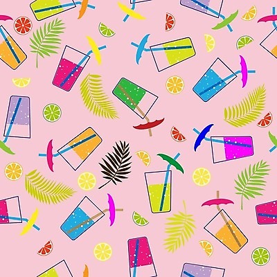 EPS 해외이미지 음료 백그라운드 패턴 오렌지 일러스트 사람없음 패턴백그라운드 칵테일 레몬 자몽 라임 열대잎 해외202105 해외일러스트 잎 무늬 과일 주류 파일형식 벡터