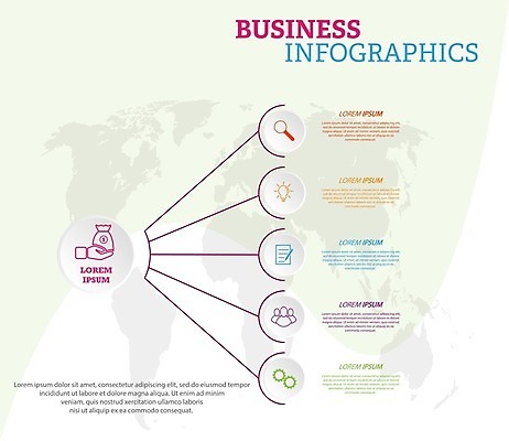 EPS 해외이미지 세계지도 일러스트 비즈니스 전구 돋보기 사람모양 사람없음 그래픽 자료 인포그래픽 원형 돈자루 연결 톱니바퀴 문서 손모양 해외202105 해외일러스트 모양 도형 지도 돈 세계 파일형식 벡터 손_신체부위
