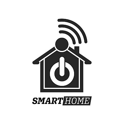 EPS 해외이미지 일러스트 주택 사람없음 검은색 심볼 와이파이 전원버튼 집모양 해외202105 해외일러스트 모양 컬러 버튼 건물 전원_전기 무선인터넷 파일형식 벡터