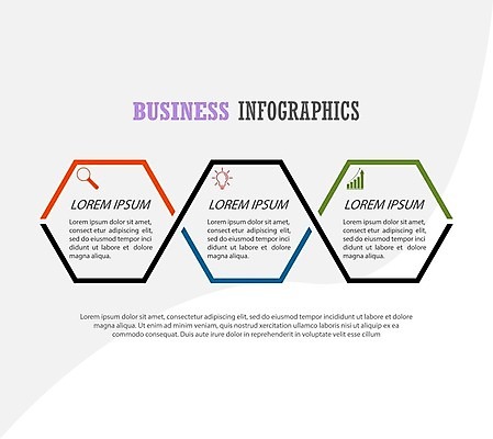 EPS 해외이미지 디자인 일러스트 비즈니스 돋보기 그래프 사람없음 인포그래픽 정보 연결 육각형 전구모양 해외202105 해외일러스트 모양 도형 전구 파일형식 벡터