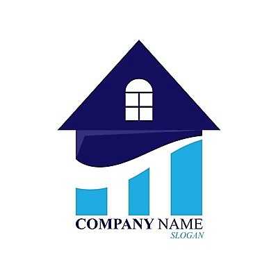 EPS 해외이미지 일러스트 주택 사람없음 파란색 심볼 해외202105 해외일러스트 컬러 건물 파일형식 벡터