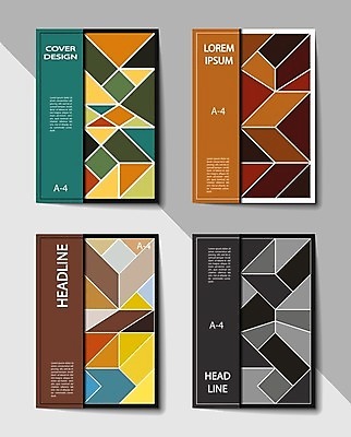 EPS 해외이미지 템플릿 일러스트 팜플렛 사람없음 세트 기하학 지오메트릭 해외202105 해외일러스트 무늬 파일형식 벡터