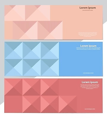 EPS 해외이미지 가로배너 하늘색 일러스트 사람없음 빨간색 사각형 기하학 연분홍색 배너세트 해외202105 해외일러스트 도형 배너 분홍색 컬러 무늬 가로 파란색 세트 파일형식 벡터