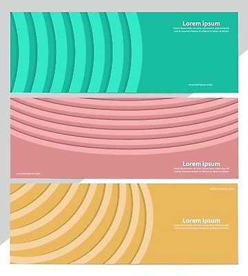 EPS 해외이미지 가로배너 분홍색 곡선 일러스트 사람없음 노란색 심플 민트색 배너세트 해외202105 해외일러스트 배너 선 컬러 가로 세트 파일형식 벡터