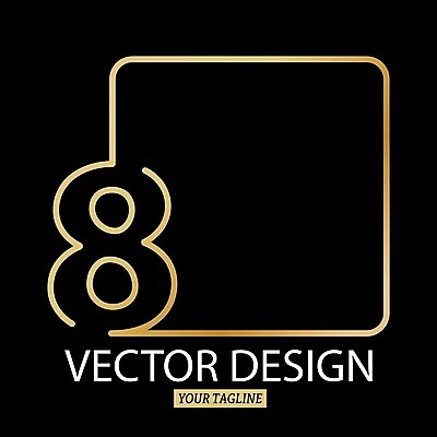 EPS 해외이미지 템플릿 디자인 실루엣 선 컨셉 스티커 일러스트 비즈니스 아이디어 그래픽 숫자 우주 디지털 황금 우아함 계획 8 심볼 사인 그림 레이아웃 심플 고립 특별함 세련 해외202105 해외일러스트 문자 촬영기법 파일형식 벡터