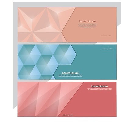 EPS 해외이미지 가로배너 분홍색 일러스트 사람없음 기하학 다홍색 민트색 지오메트릭 배너세트 해외202105 해외일러스트 배너 컬러 무늬 가로 세트 파일형식 벡터