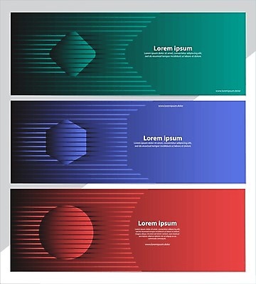 EPS 해외이미지 가로배너 일러스트 사람없음 빨간색 파란색 원형 직선 청록색 마름모 육각형 배너세트 해외202105 해외일러스트 도형 배너 선 컬러 가로 세트 파일형식 벡터