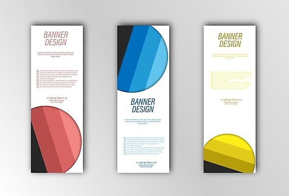 EPS 해외이미지 세로배너 분홍색 일러스트 사람없음 파란색 노란색 원형 그라데이션 배너세트 해외202105 해외일러스트 도형 배너 컬러 세로 세트 파일형식 벡터