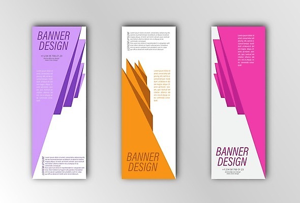 EPS 해외이미지 세로배너 분홍색 일러스트 사람없음 보라색 주황색 심플 겹침 기하학 배너세트 해외202105 해외일러스트 배너 컬러 무늬 세로 세트 파일형식 벡터