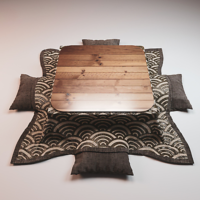 포토 JPG 해외이미지 일본문화 실내 따뜻함 동양인 사람없음 인테리어 3D 찻주전자 코타츠 해외202105 해외포토 동양문화 디자인 외국문화 주전자 인종 내부 디지털합성 난방용품 파일형식