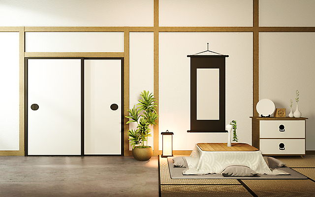 포토 JPG 해외이미지 일본문화 실내 따뜻함 동양인 사람없음 인테리어 3D 찻주전자 코타츠 해외202105 해외포토 동양문화 디자인 외국문화 주전자 인종 내부 디지털합성 난방용품 파일형식