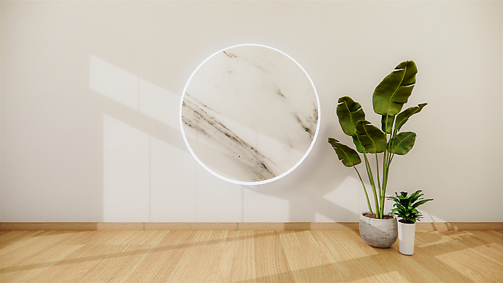 포토 JPG 해외이미지 포스터 장신구 실내 사람없음 인테리어 3D 꽃병 큼 기하학 조형 해외202105 해외포토 디자인 꽃 무늬 내부 크기 디지털합성 파일형식