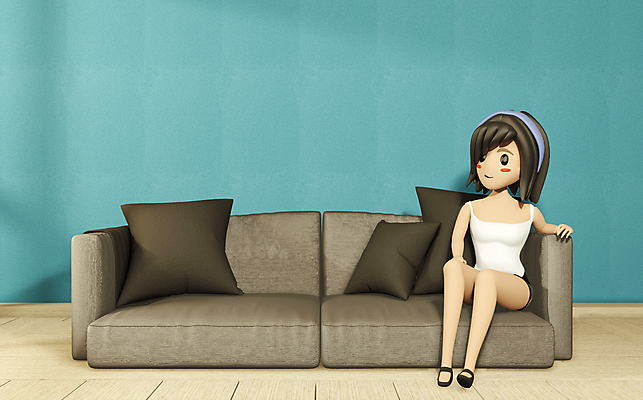 포토 JPG 해외이미지 전신 여자 거실 3D캐릭터 실내 한명 앉기 성인 내부 인테리어 3D 안락의자 성인여자한명만 해외202105 해외포토 캐릭터 1 디자인 의자 모션 사람 디지털합성 여자한명만 성인여자만 파일형식