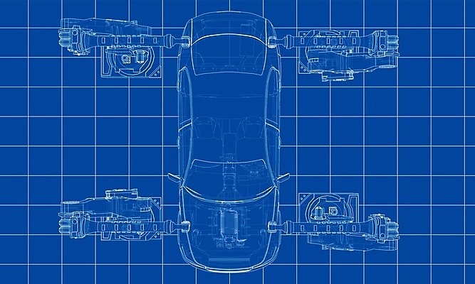 EPS 해외이미지 산업 일러스트 공장 자동차 사람없음 내부 3D 기계 제조 로봇 창고 청사진 자동화 해외202105 해외일러스트 육상교통 공업 디지털합성 파일형식 벡터