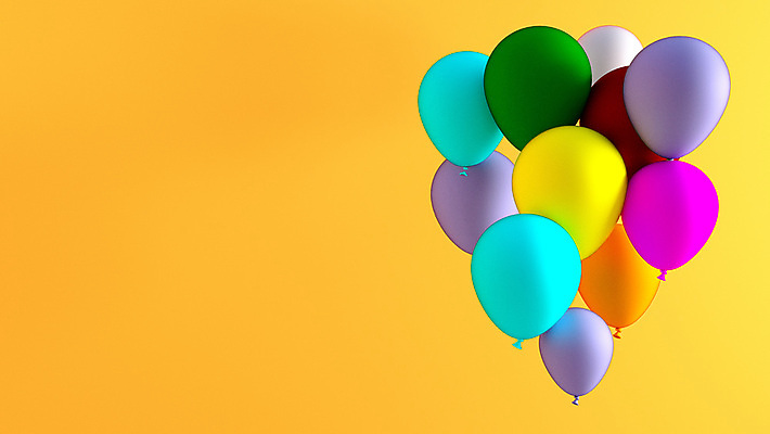 포토 JPG 해외이미지 백그라운드 사람없음 노란색 축하 풍선 카피스페이스 해외202105 해외포토 컬러 컨셉 공백 파일형식
