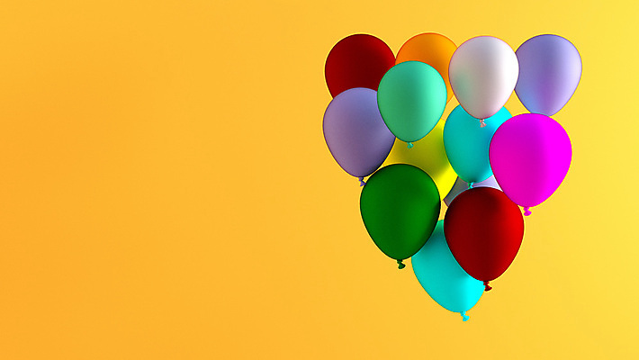 포토 JPG 해외이미지 백그라운드 사람없음 노란색 축하 풍선 카피스페이스 해외202105 해외포토 컬러 컨셉 공백 파일형식