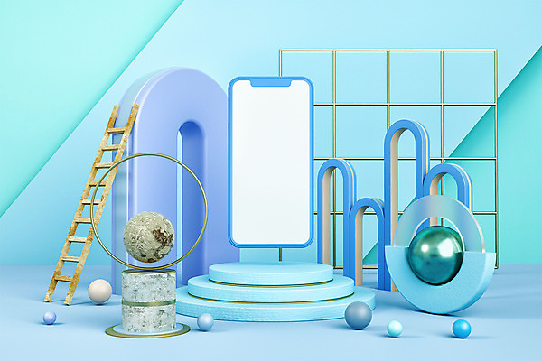 도형 PSD 편집 편집이미지 하늘색 백그라운드 사다리 프레임 사람없음 스마트폰 핸드폰 3D소스 3D 원형 디지털합성 오브젝트 격자 단상 입체도형 편집소스 이미지편집 편집3D 무늬 파란색 전자제품 스마트기기 도구 입체 파일형식