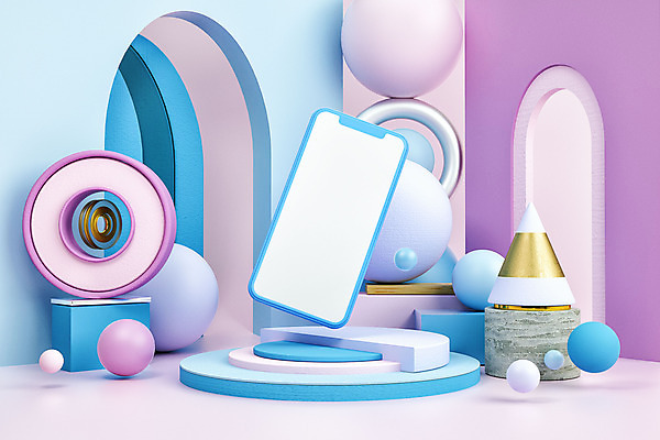 도형 PSD 편집 편집이미지 하늘색 백그라운드 프레임 사람없음 스마트폰 핸드폰 3D소스 3D 보라색 공간 원형 삼각형 디지털합성 오브젝트 아치 단상 입체도형 편집소스 이미지편집 편집3D 컬러 파란색 전자제품 스마트기기 입체 파일형식