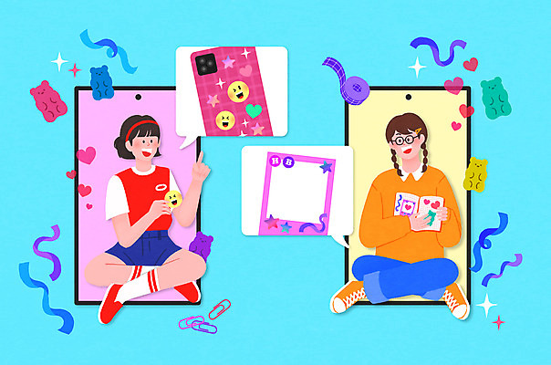 전신 PSD 여자 말풍선 스티커 일러스트 들기 앉기 성인 두명 스마트폰 다이어리 가리킴 DIY 곰모양 꾸미기 성인여자만 마스킹테이프 MZ세대 국내일러스트 모양 곰 모션 사람 손짓 취미 핸드폰 스마트기기 사무용품 테이프 세대 여자만 성인만 파일형식