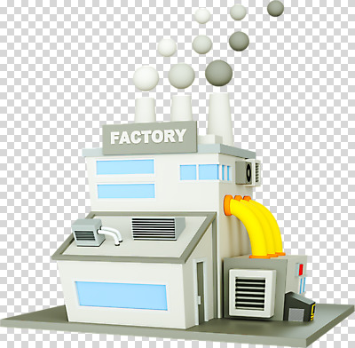 편집 편집이미지 공장 누끼 사람없음 건물 3D소스 3D 연기 디지털합성 PNG 공장굴뚝 로우폴리 편집소스 건축물 공업 파일형식