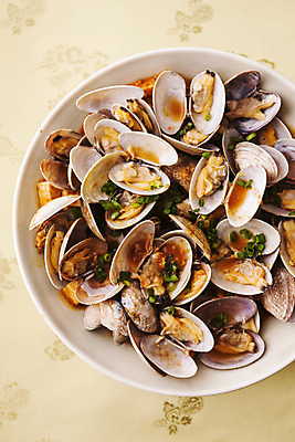 포토 JPG 그릇 조개 실내 사람없음 하이앵글 조개찜 국내포토 식기 뷰포인트 어패류 내부 찜 파일형식