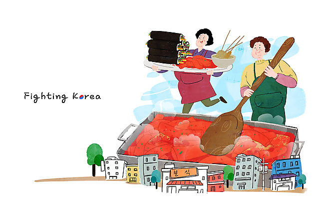 전신 PSD 나무 그릇 접시 여자 중년 일러스트 응원 들기 상반신 두명 건물 앞치마 어묵 사장 떡볶이 분식 직원 김밥 주걱 아르바이트 분식집 중년여자만 소상공인 시장경제 국내일러스트 식물 직업 식기 건축물 음식 비즈니스 모션 주방용품 사람 성인 경제 식당 상인 여자만 중년만 파일형식