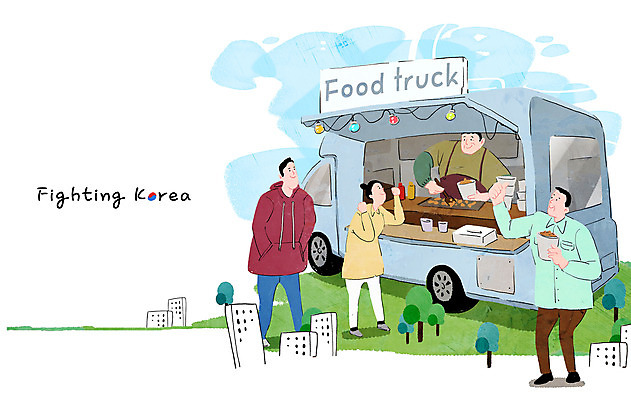 전신 PSD 여자 남자 음식 일러스트 응원 자동차 서기 들기 여러명 상반신 성인 건물 파이팅 사장 고객 주머니손 창업 푸드트럭 성인만 소상공인 시장경제 국내일러스트 직업 건축물 육상교통 다수 비즈니스 모션 사람 경제 트럭 상인 자영업 파일형식