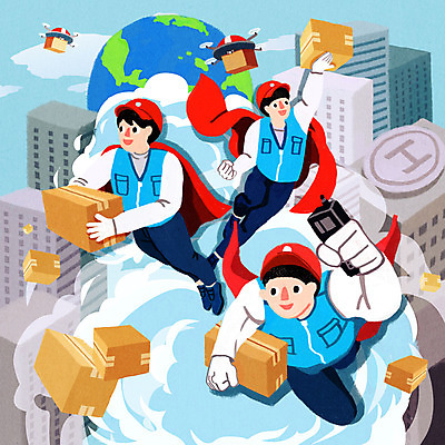 전신 PSD 구름 남자 지구 일러스트 들기 상반신 성인 건물 세명 비행 택배기사 배송 택배 속도 무전기 슈퍼맨 택배상자 드론 퀵 성인남자만 당일배송 국내일러스트 자연요소 건축물 모션 무선통신 사람 상자 운송업 배달원 영웅 퀵서비스 남자만 성인만 파일형식