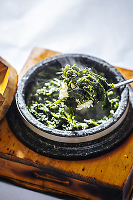 포토 JPG 실내 요리 들기 사람없음 숟가락 수증기 돌솥 곤드레밥 국내여행 영월 국내포토 여행 모션 밥 수저 내부 강원도 파일형식