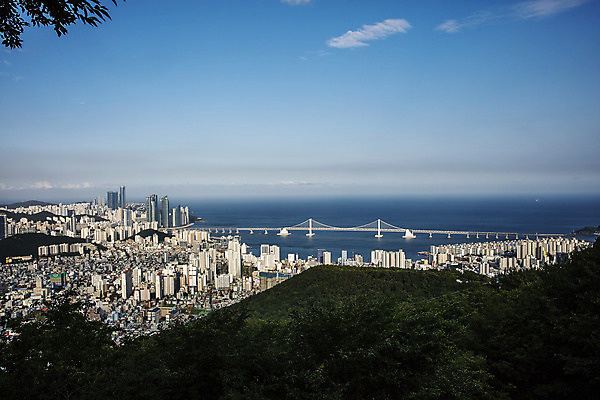 포토 JPG 주간 구름 바다 하늘 풍경 사람없음 야외 건물 부산 광안대교 해운대 국내포토 자연요소 건축물 한국 다리_건축물 파일형식