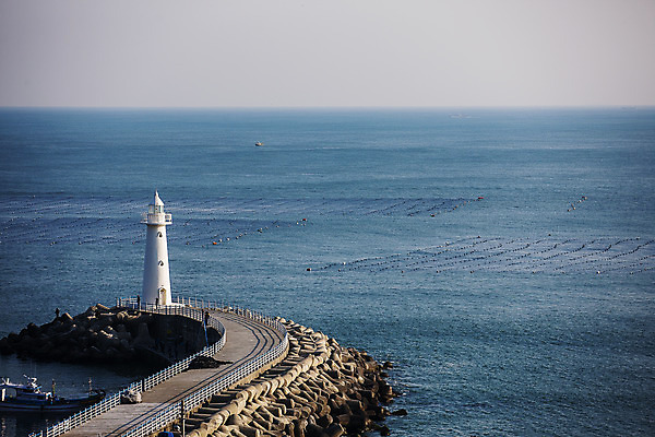포토 JPG 주간 바다 등대 풍경 사람없음 야외 방파제 부산 수평선 국내포토 자연요소 공공시설 한국 파일형식