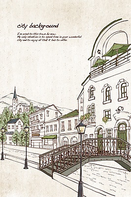 PSD 나무 유럽 선 여행 백그라운드 가로등 일러스트 지붕 산 거리 주택 풍경 사람없음 건물 물 관광지 교회 이탈리아 도시 파라솔 복고 손그림 복잡 가교 국내일러스트 자연요소 식물 건축물 공공시설 나라 컨셉 종교건축 파일형식