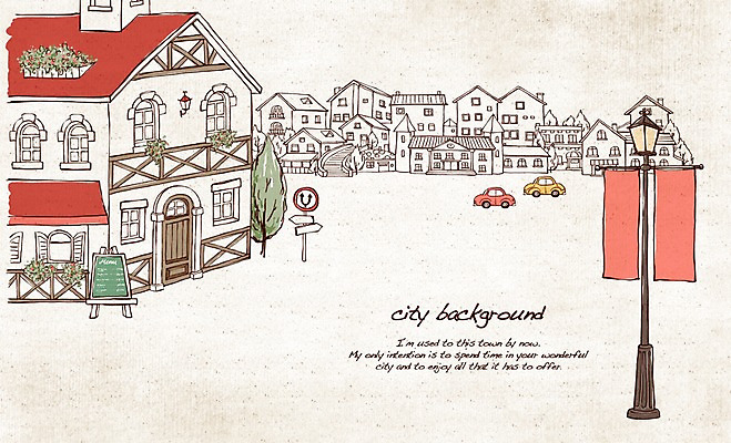 PSD 유럽 선 여행 백그라운드 가로등 일러스트 자동차 지붕 거리 주택 풍경 사람없음 건물 관광지 칠판 카페 도시 표지판 복고 손그림 노천카페 연립주택 복잡 국내일러스트 건축물 공공시설 나라 육상교통 컨셉 알림판 상점 파일형식