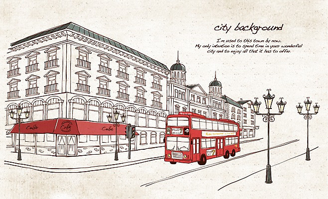 PSD 유럽 도로 선 여행 백그라운드 가로등 일러스트 자동차 지붕 영국 거리 버스 주택 풍경 사람없음 건물 관광지 카페 도시 신호등 복고 손그림 이층버스 복잡 국내일러스트 건축물 공공시설 나라 길 육상교통 컨셉 교통시설 대중교통 상점 파일형식