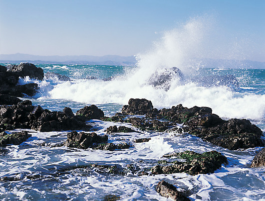 포토 JPG 주간 파도 바다 컬러 자연현상 자연 하늘 한국 풍경 해변 사람없음 야외 돌_바위 바위 급류 국내포토 자연요소 아시아 생태계 파일형식