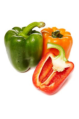 포토 JPG 스튜디오촬영 음식 채소 식재료 단면 파프리카 실내 사람없음 빨간색 초록색 농작물 노란색 물방울 세개 슬라이스 국내포토 컬러 농업 3 내부 파일형식