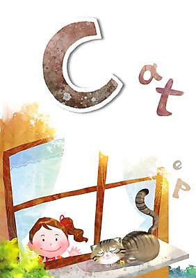 PSD 문자 한마리 알파벳 어린이교육 교육 어린이 백그라운드 일러스트 창문 한명 미소 웃음 사람 소녀 단어 반려동물 고양이 창가 글자공부 C 글자배경 여자만 여자한명만 어린이만 소녀만 소녀한명만 국내일러스트 동물 1 영어 여자 포유류 표정 파일형식