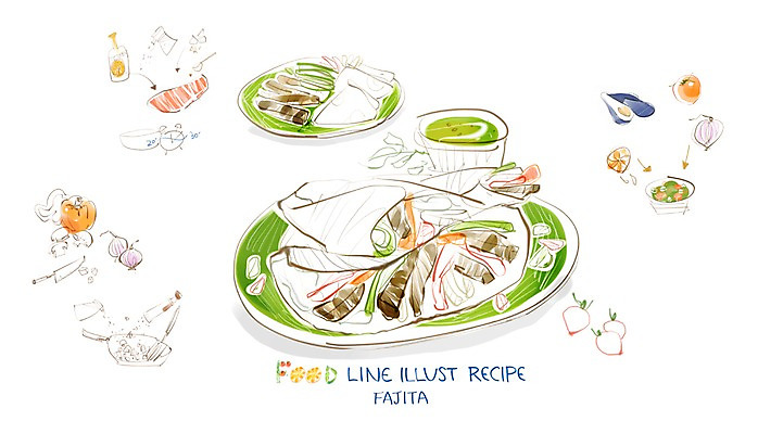PSD 음식 라인일러스트 일러스트 식재료 페인터 양파 피망 사람없음 흐름 소고기 프라이팬 레몬 양송이 레시피 과정 아보카도 레몬즙 미니토마토 믹싱볼 파히타 국내일러스트 그릇 컨셉 토마토 채소 과일 페인팅 주방용품 육류 버섯 즙 멕시코음식 파일형식