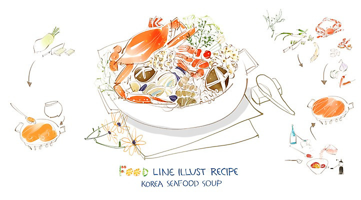 PSD 음식 라인일러스트 일러스트 식재료 페인터 새우 사람없음 버섯 흐름 꽃게 고추장 냄비 무 오징어 레시피 쑥갓 낙지 해물탕 과정 고춧가루 모시조개 전골냄비 국내일러스트 컨셉 채소 페인팅 조개 연체동물 뿌리채소 갑각류 수중동물 게 양념 솥 가루 파일형식