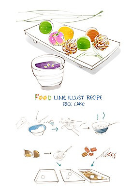 PSD 그릇 접시 음식 라인일러스트 일러스트 식재료 페인터 디저트 떡 사람없음 흐름 냄비 밤 대추 레시피 과정 쌀가루 믹싱볼 국내일러스트 식기 컨셉 페인팅 견과류 솥 가루 파일형식