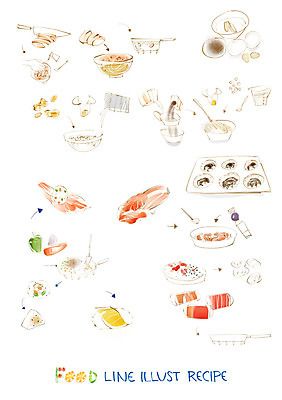 PSD 음식 라인일러스트 일러스트 식재료 페인터 피망 김치 오이 사람없음 계란 닭고기 흐름 조미료 냄비 밀가루 호두 베이컨 레시피 식칼 과정 머핀틀 코코아가루 국내일러스트 한식 컨셉 채소 페인팅 주방용품 육류 돼지고기 알 견과류 솥 가루 향미료 파일형식